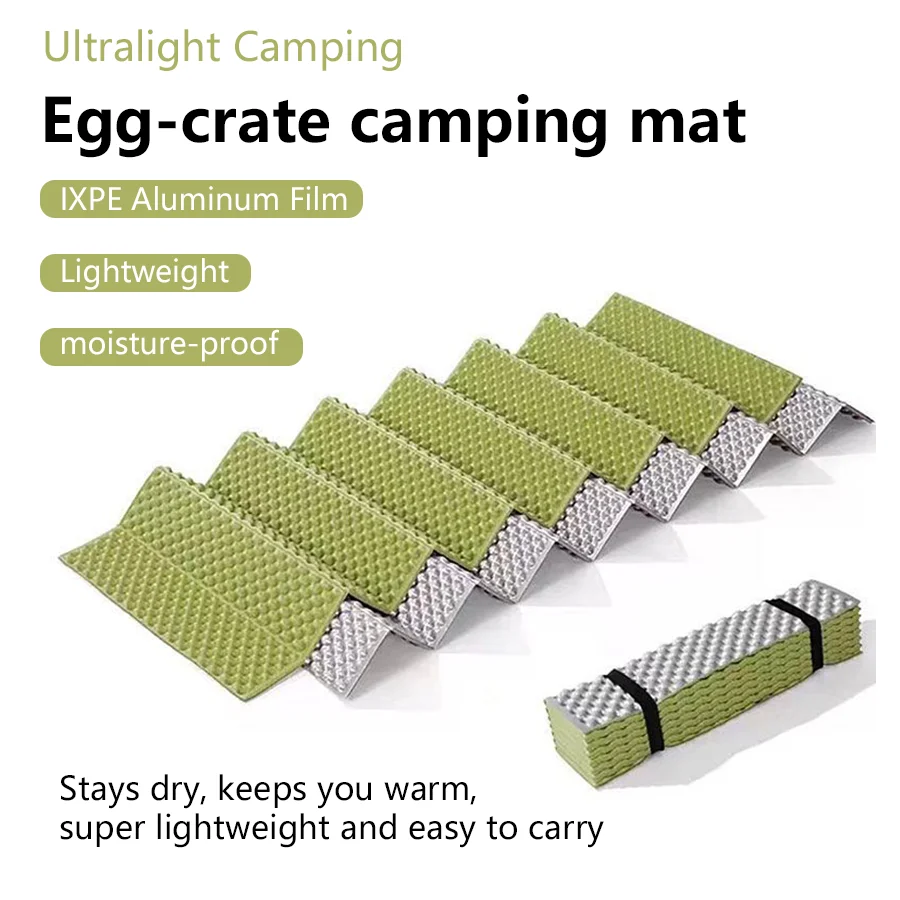 Colchoneta de Camping para Exteriores, Colchoneta Individual Gruesa y Portátil, Colchoneta Impermeable para Senderismo, Colchoneta para Escalar Montañas