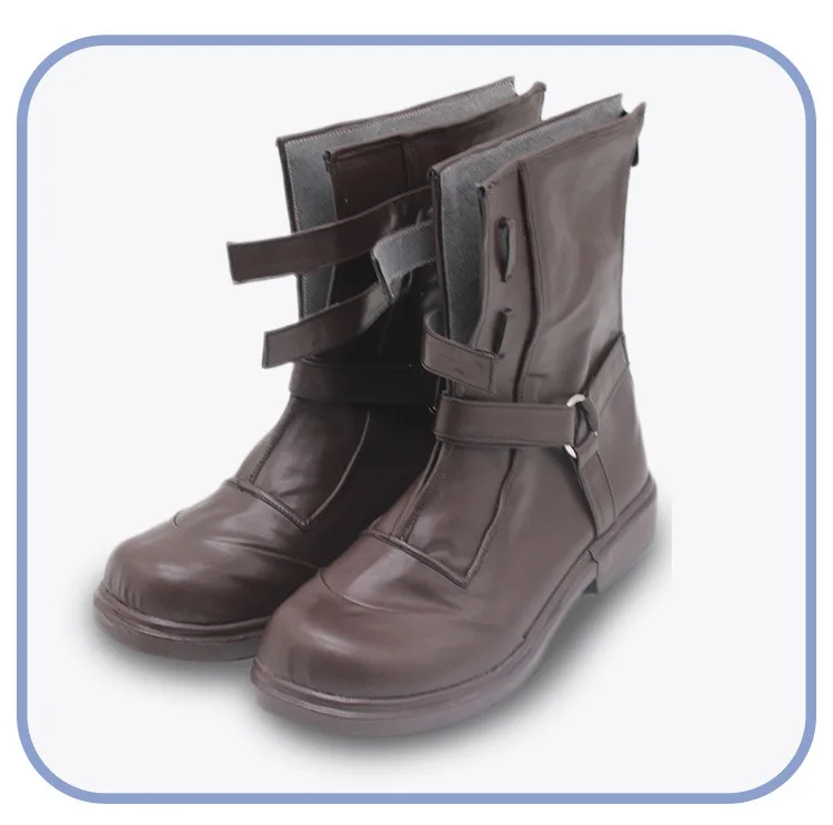 강철의 연금술사 에드워드 엘릭 코스프레 신발 애니메이션 액세서리 코스프레 소품 할로윈 카니발 부츠 PU 신발 맞춤 제작