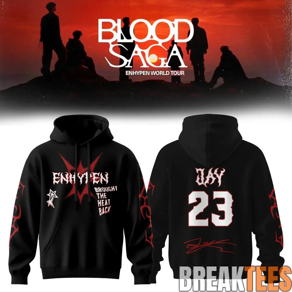 ENHYPEN “Blood Saga” Tour 2026 Special Hoodie, Kpop Concert Pullover, Graphic Sweatshirt, Unisex ENGENE Fan Gift