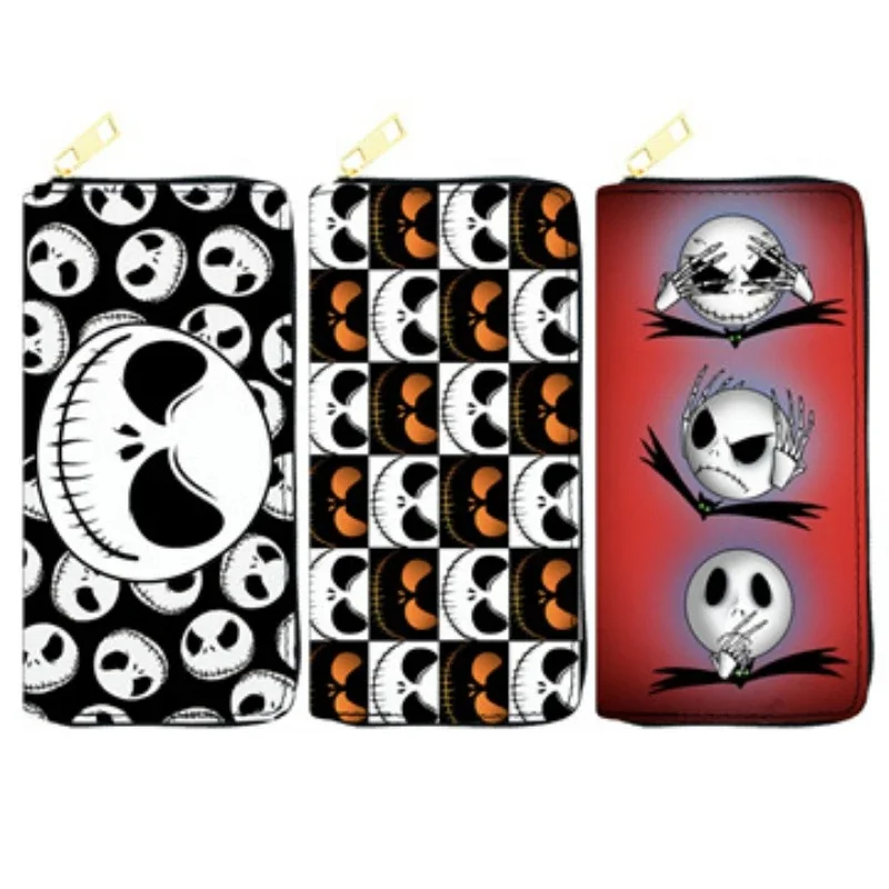 Disney Portemonnee Jack Kerst Horror Nachten PU Cartoon Terror Figuur Lange Rits Mode Tas Portemonnee Man Vrouw Verjaardagscadeau