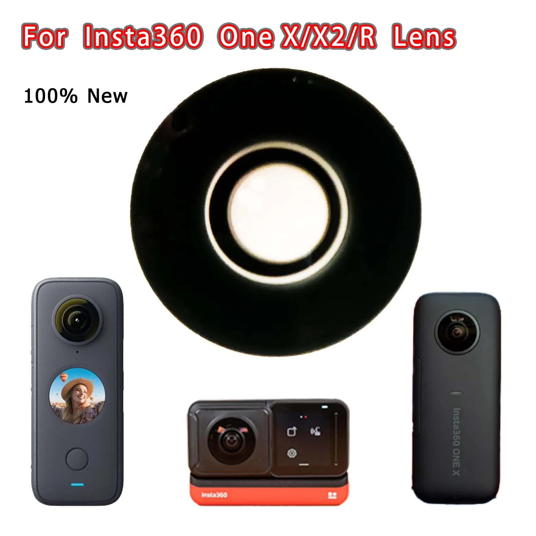 Lentille en verre avant de remplacement pour appareil photo Insta360, pièce de réparation, Insta360 One X2, One X, One R, One RS, nouveau, 1 pièce