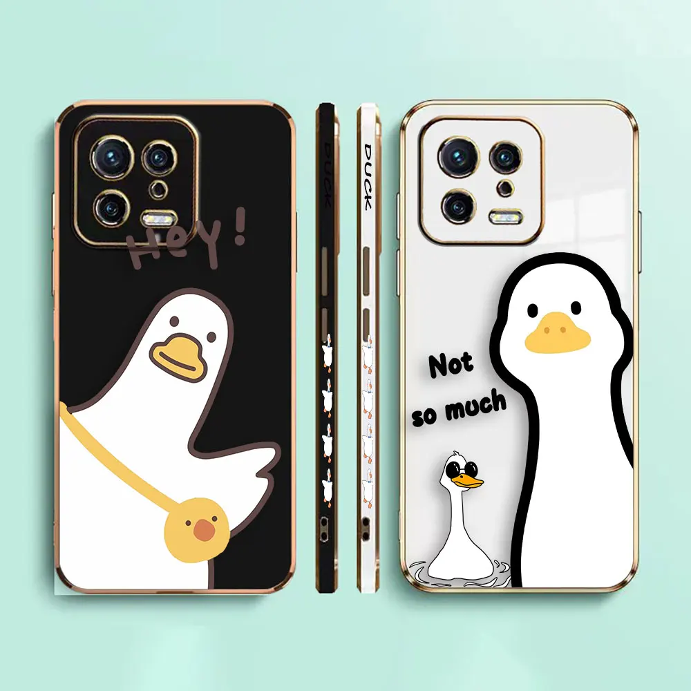 

Cover Smooth E-TPU Phone Case Xiaomi 8 9 10 10T 11 11T 12 12T 13 13T LITE PRO 4G 5G Case Shell Funda Coque Capa Funny Duck