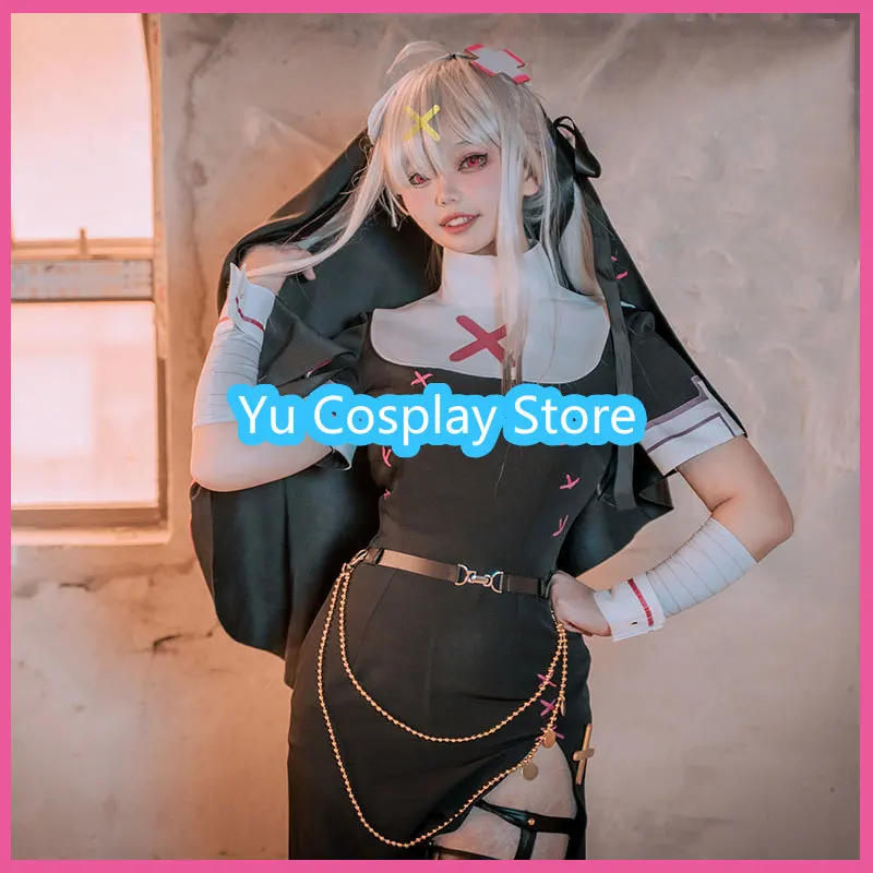 Sukoya Kana Cosplay Costume Vtuber Cosplay Sister Dress Black Suit With Veil Halloween Party Uniforms Anime Clothing Custom Made