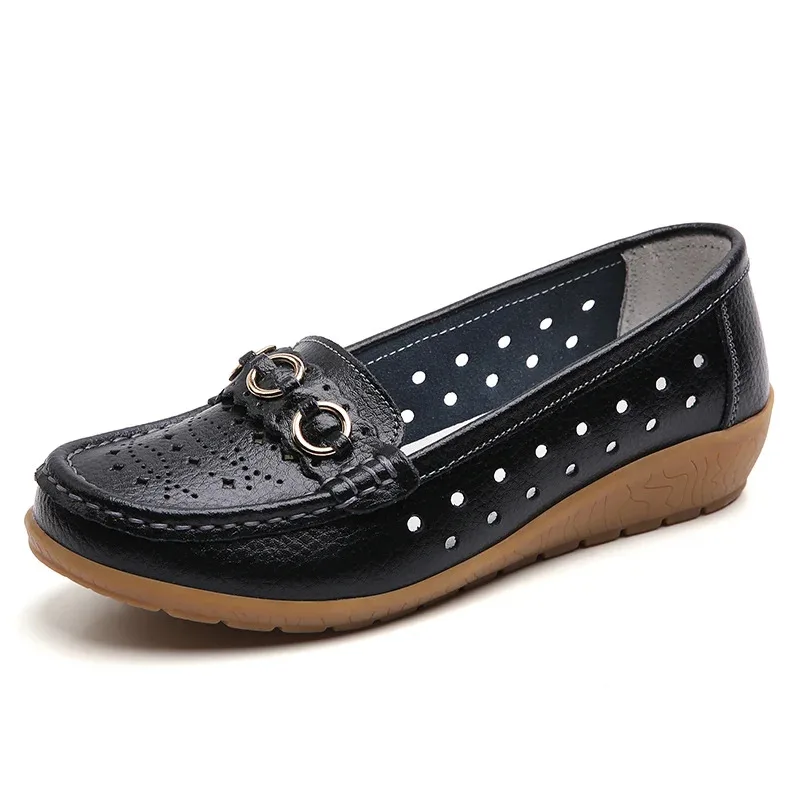 

100% genuine leather Women's fashion casual shoes, women's leather shoes, loafers, spring and summer new low-heeled shoes