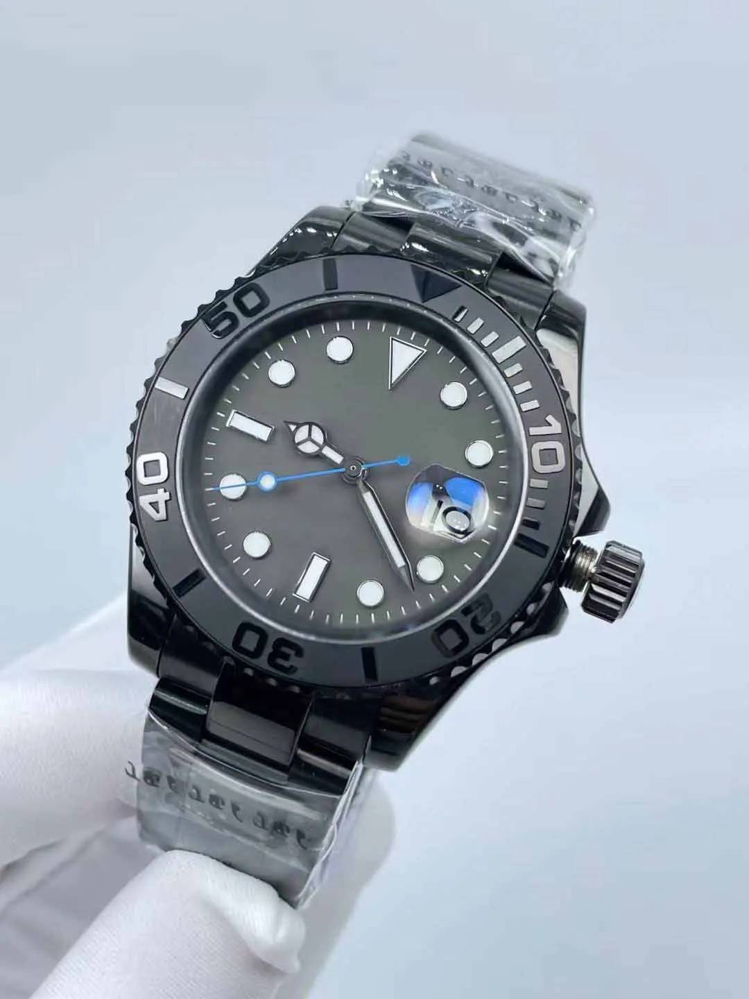 Мужские кварцевые часы с ремешком со складной пряжкой, 40 мм