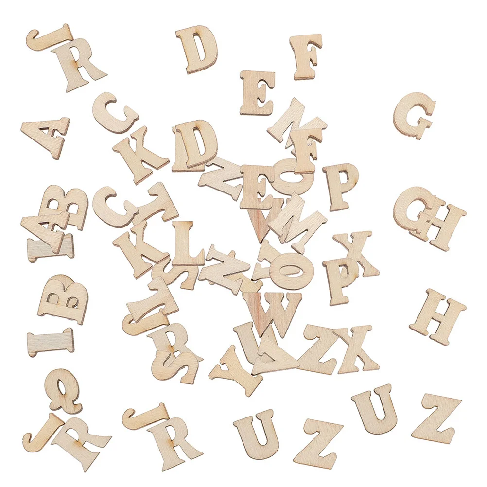 416 قطعة الحروف الأبجدية الخشبية ريفي DIY بها بنفسك الأبجدية الخشب الحلي مكتملة الحروف الخشبية للحرف اليدوية ديكور المنزل اللوحة المشاريع