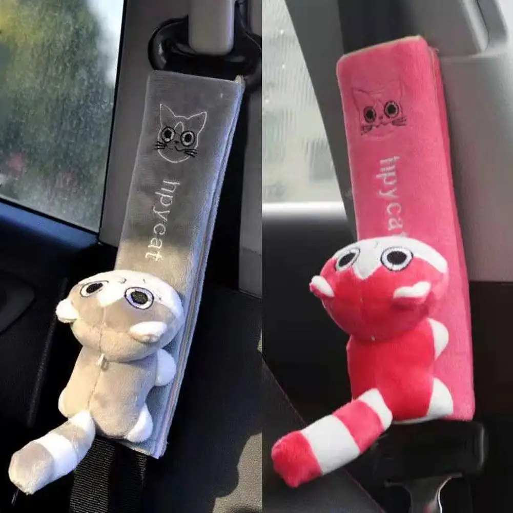 1pcs Car Seat Belt Shoulder Cover Cute Cartoon Single Extended Seat Belt Jewelry Shoulder Cover Car Interior Decoration Supplies