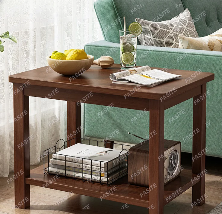 

Small coffee table, small table, sofa side table, living room table side cabinet, tea table, solid wood square table