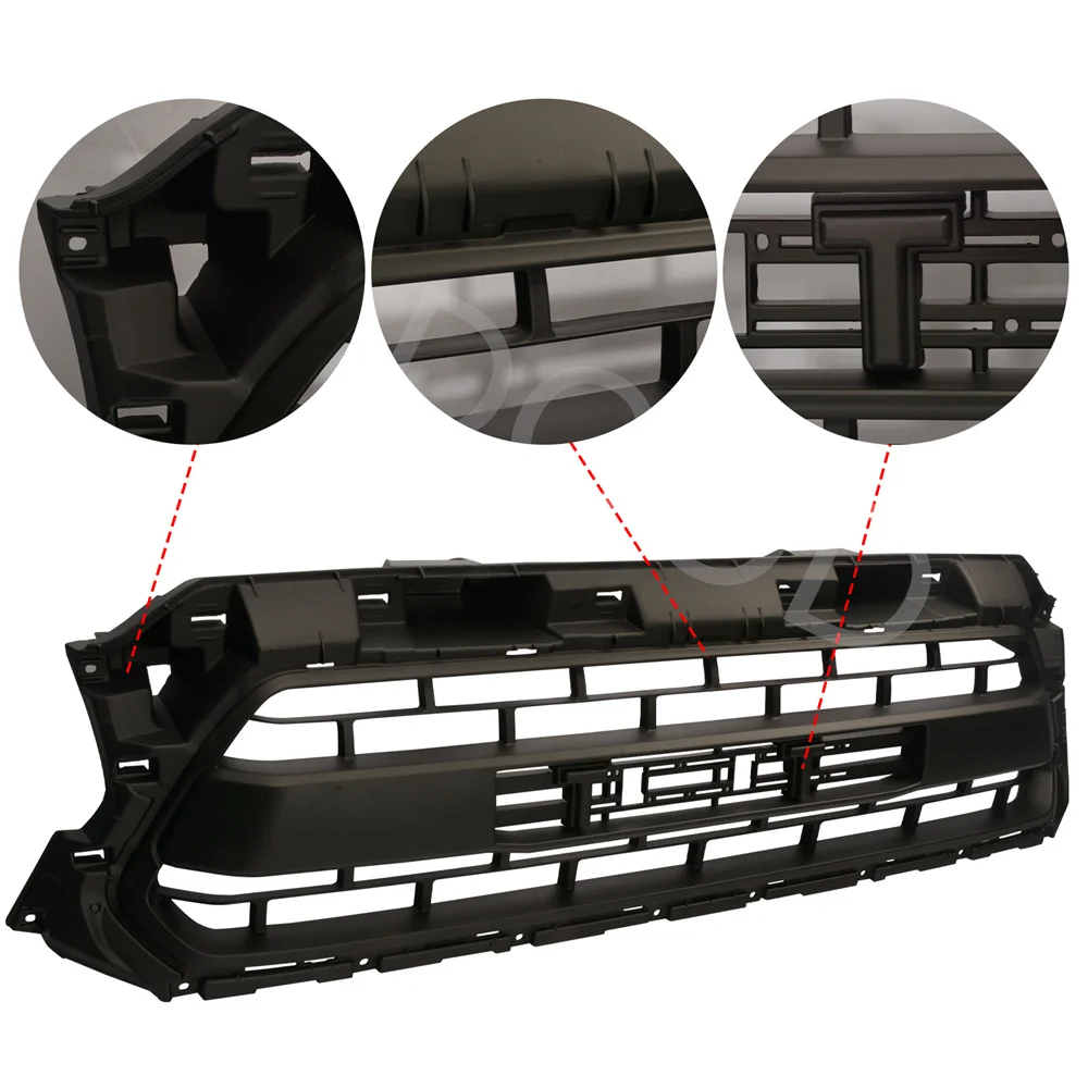 Modified Racing Grills Fit For Tacoma 2012 2013 2014 2015 With Led Front Bumper Mesh Mask Cover Grill Grille Auto Accessories