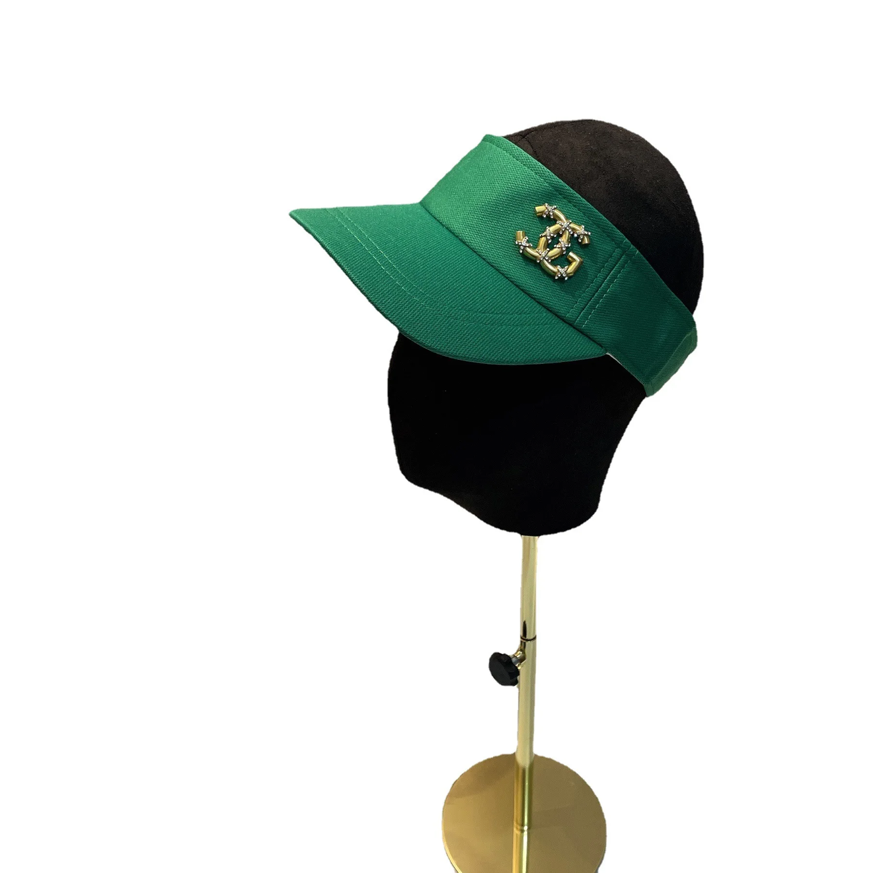 Sombrero para correr al aire libre de verano 2025, gorra con sombrilla superior vacía a la moda para mujer, sombrero deportivo de playa pequeño y fragante con decoración de Metal