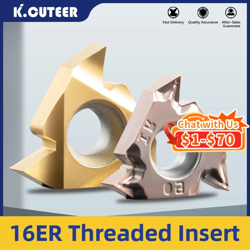 

16ER 16ER AG55 AG60 1,0/1,25/1,5/2/2,5/3ISO 11 Вт/14 Вт инструмент для токарной обработки резьбы твердосплавная вставка токарная вставка с ЧПУ инструмент для резьбы 10 шт.