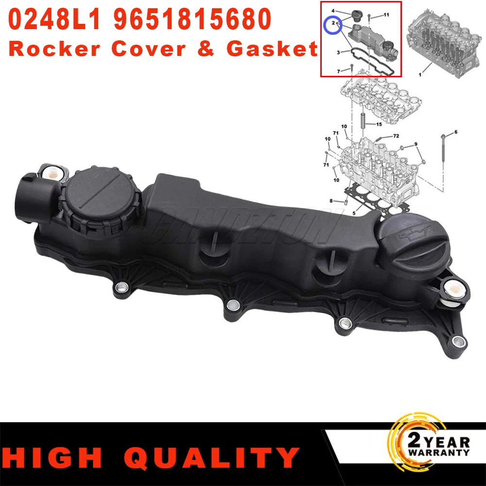 Joint Cache Culbuteur 1.6 HDI - Réf 0248L1, Pour Citroën Peugeot Ford Fiat (OUKENS)