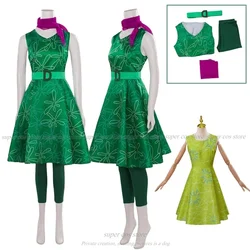 Cartoon Insides Out Dress Costume Women Dress Uniform Disgust Joy Cosplay Suit Halloween Carnival Role Play Full Set for Adult