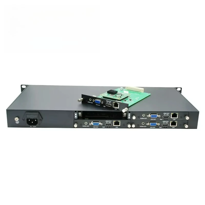 1U Rack 1/2/3/4CH HDMI SRT Decoder Freely Mixed HDMI VGA SDI Decoding Modules H.265 H.264 IP SRT Video Audio Decoder