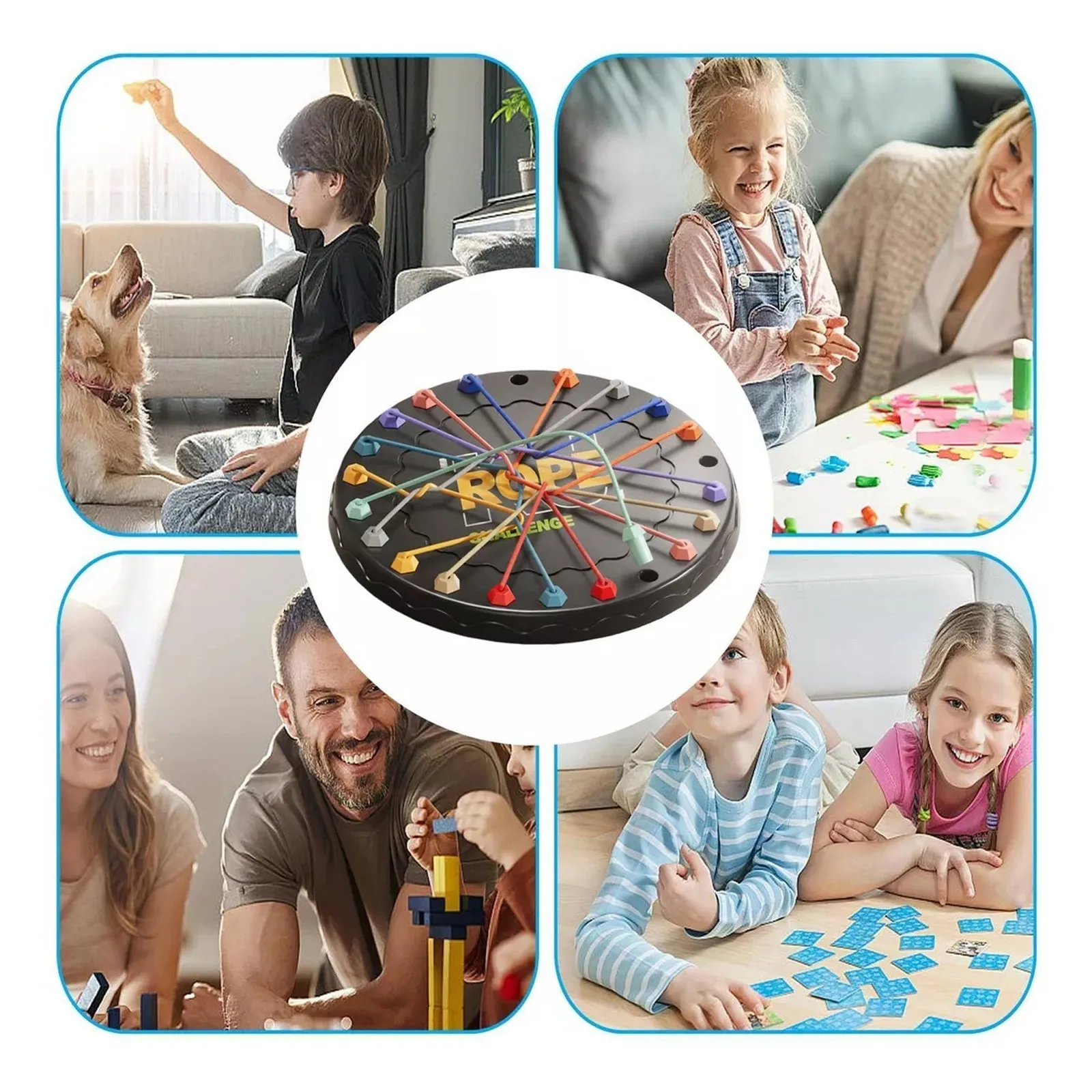 لعبة ألغاز بعقدة عيد الحب، طاولة Untangling، تحدي حبل Untying مع مستويات صعوبة مختلفة، الوالدين والطفل #6