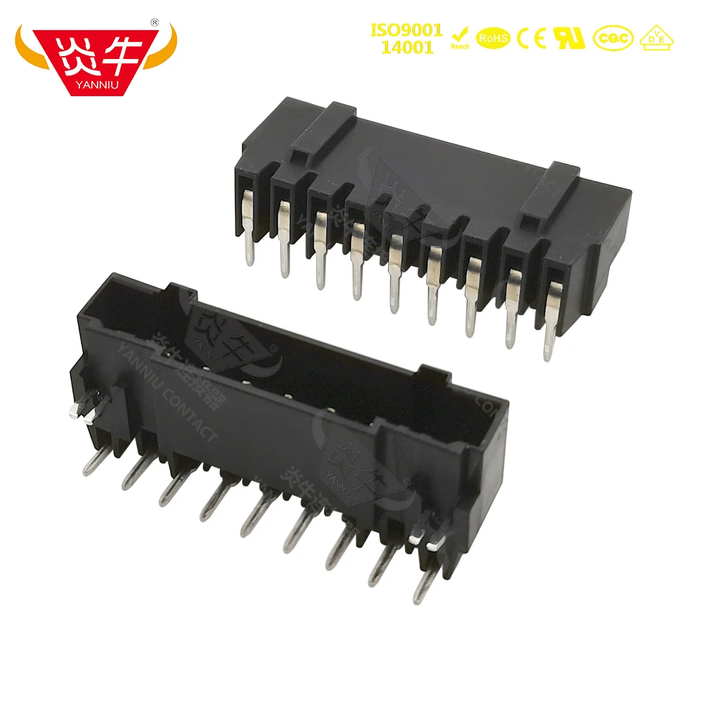 10Pcs 9EDGRC 5.0 Motor Driver Server Plug-in Terminal YN9EDGRC 5.0mm High Positive Degson Black 13 with lock 1000AH YANNIU 0150