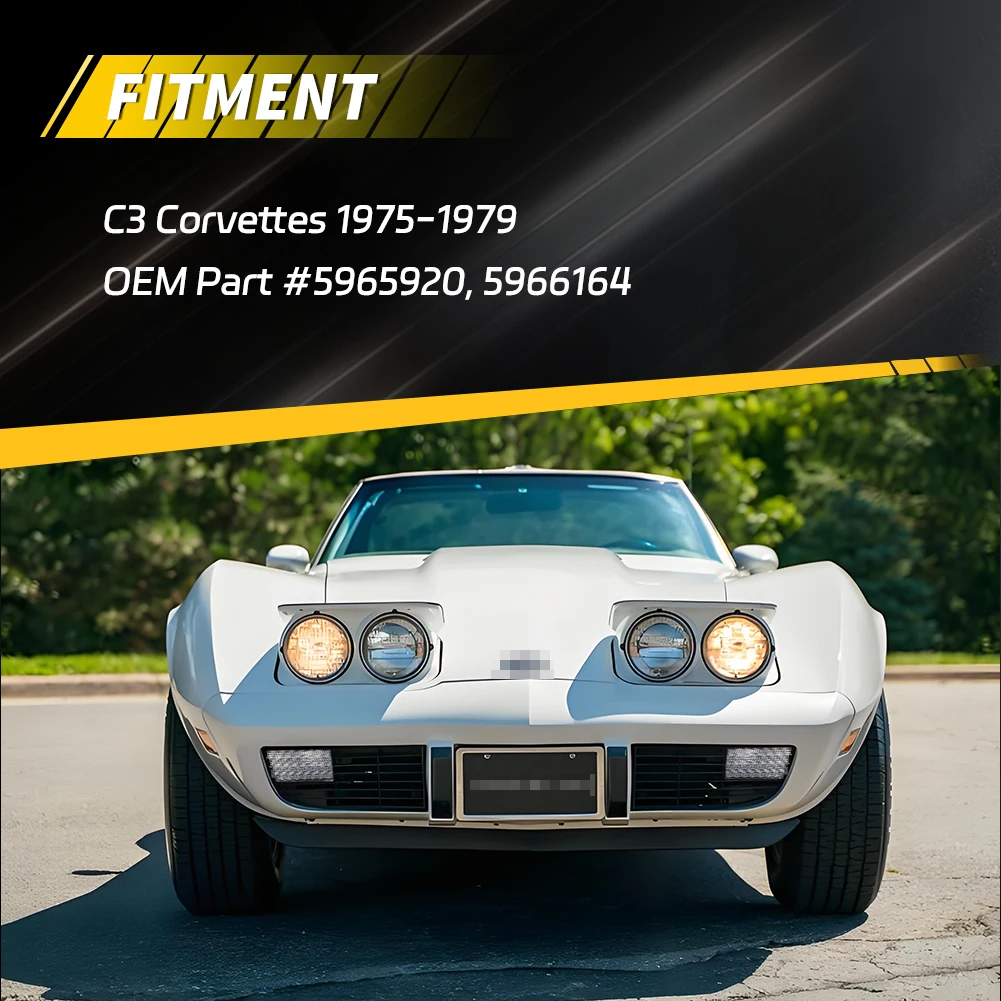 2 قطعة المصد الأمامي مصباح إيقاف السيارة بدوره مصباح إشارة DRL غطاء خفيف ل 1975 1976 1977 1978 1979 شيفروليه كورفيت C3 لا لمبة