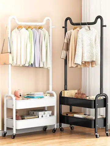 이동식 옷걸이 침실 이동식 이중 지상식 침실 옷걸이 옷걸이 스탠드 옷걸이 빗자루 옷걸이 스탠드 옷걸이 스탠드 옷걸이