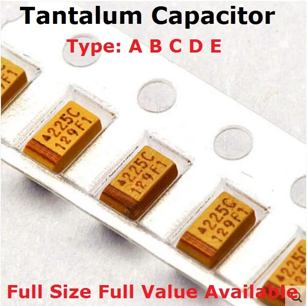 10PCS Typ D 100UF 150UF 220UF 330UF 470UF 680UF Kondensator tantalowy 2.5V 4V 6V 6.3V 10V 16V 25V 35V 50V 4.7/6.8/10/15/22/33/47UF