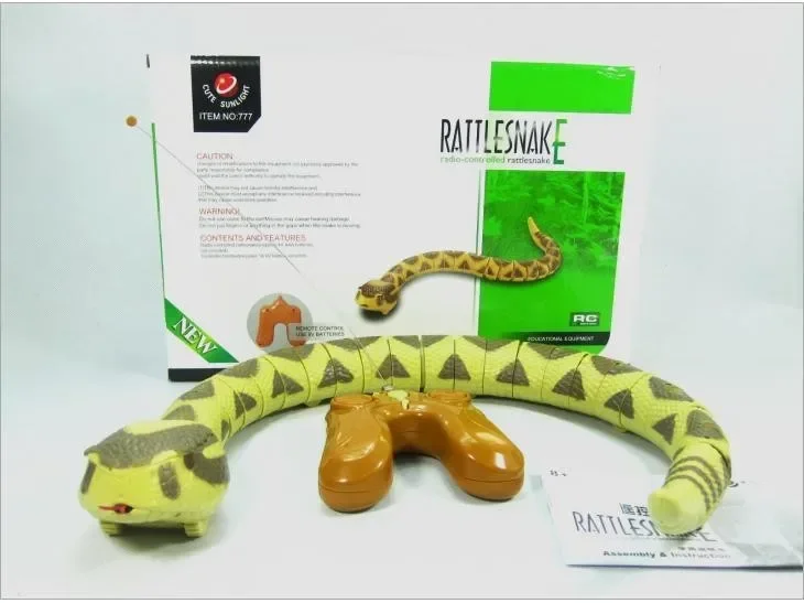 [Funny] simulation electric pets Remote Control music sound & light rattlesnake toy RC Snake model Tricky Prank Scary Toy gift