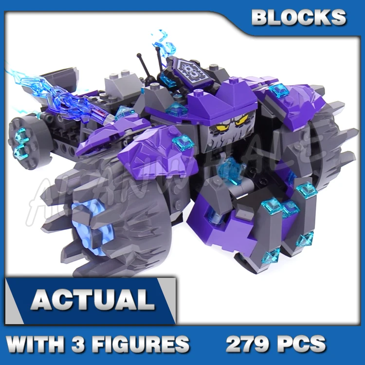 

279pcs Nexoes Knights The Three Brothers Twin Jouster Stone Monster 10595 Building Blocks toy Bricks Compatible with Model