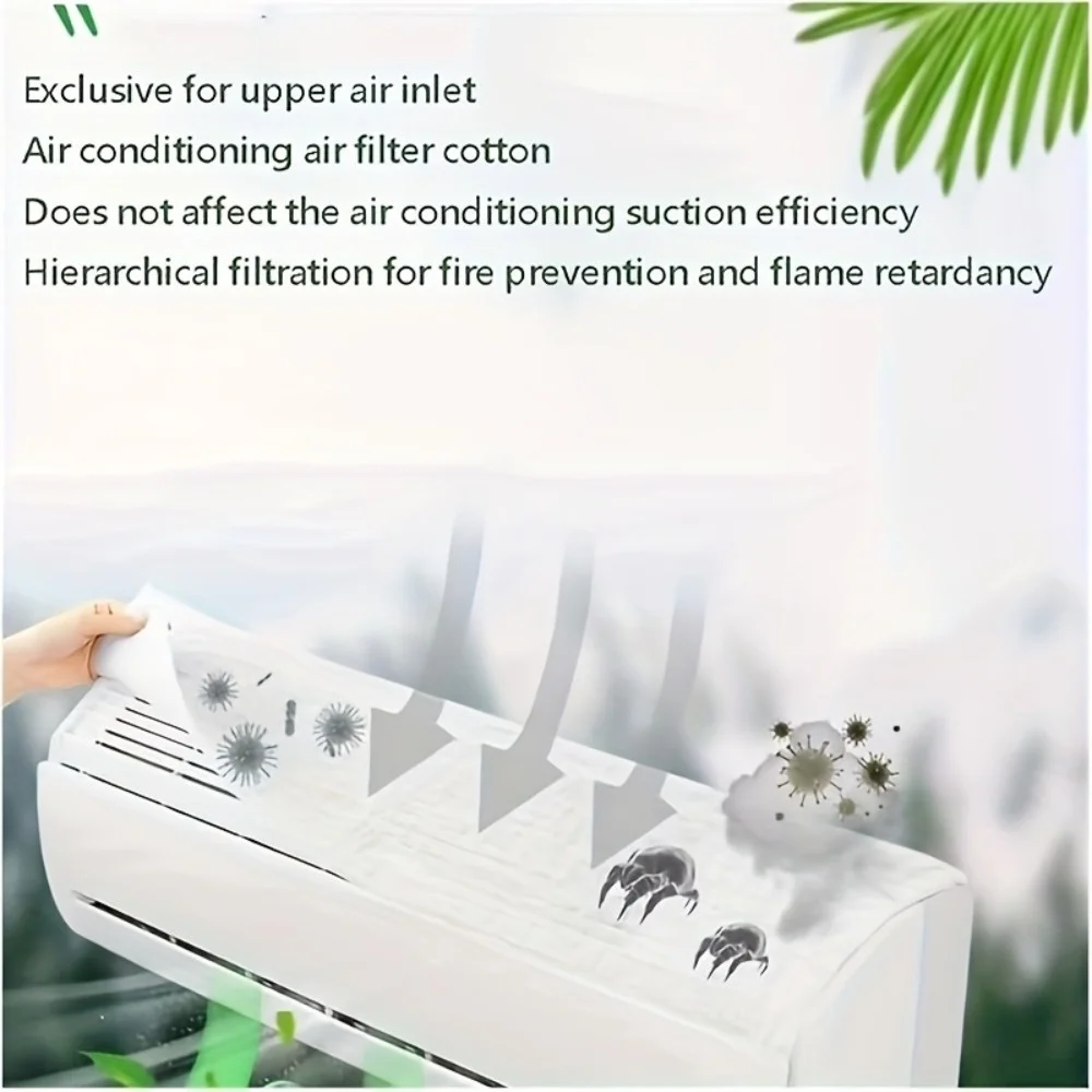 Anti-Dust Air Conditioner Vent Filter Cotton Cuttable Network Outlet Cleaning Purification Parts Air Vent Dust Filter Paper Tool