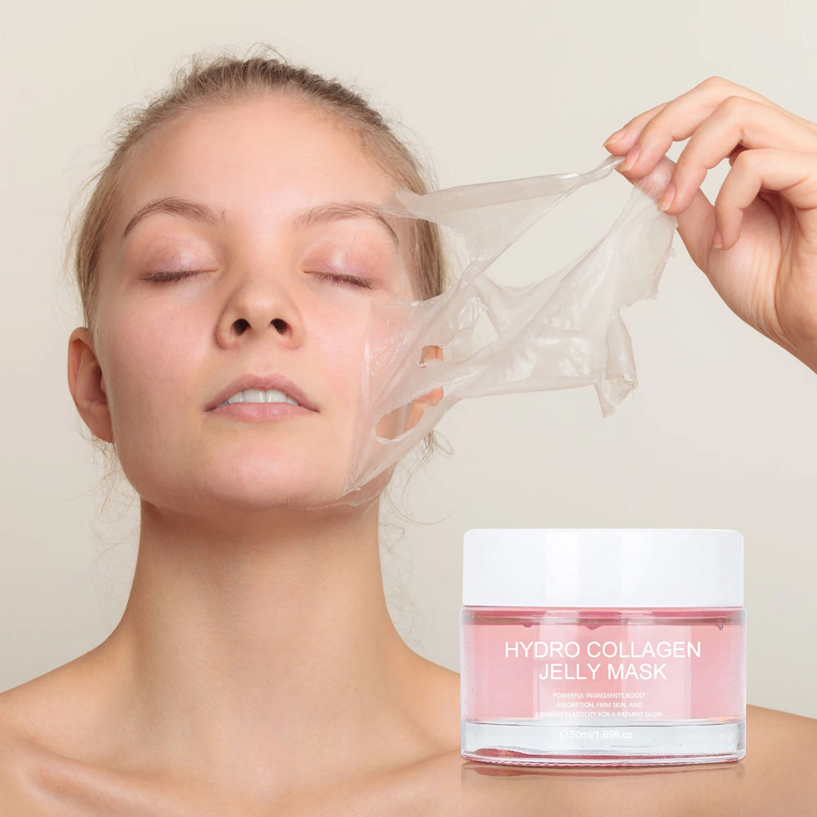 

Collagen Jelly Sleep Peel-Off Mask 50ml Deep Hydration & Anti-Aging Solution for All Skin Types Overnight Wrapping Mask