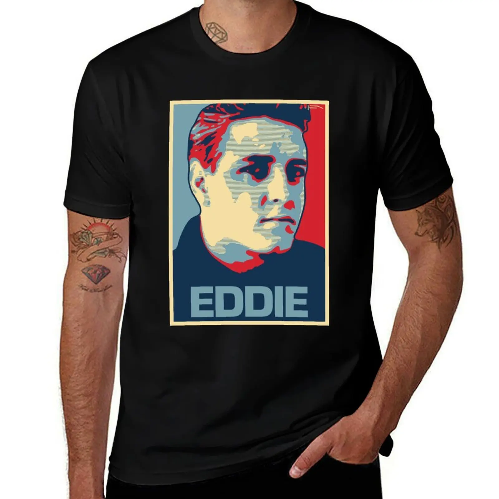 

Футболка Eddie, роскошные дизайнерские забавные подарки для мальчика, футболки с рисунком рэпера, забавные футболки для мужчин