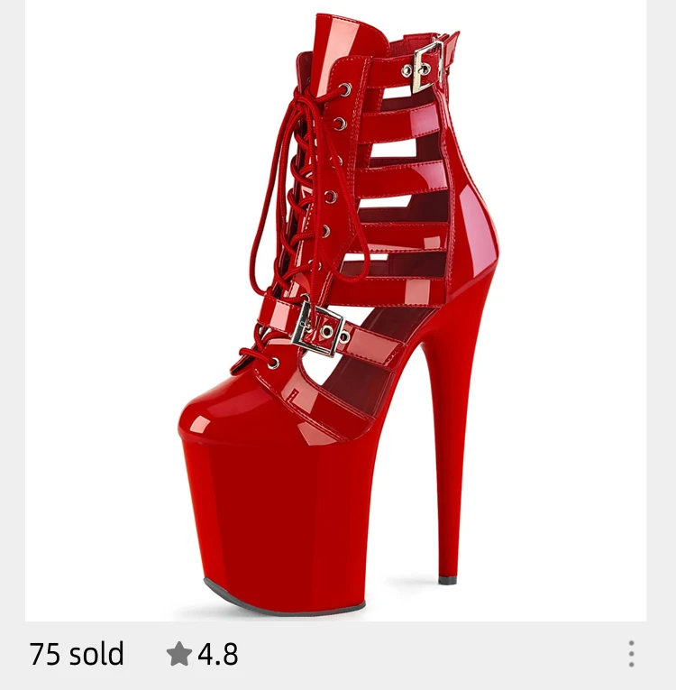 Stripper Shoes Clear 20cm Rhinestone Platform Hate Sky High Sandals Nightclub Model Shining 8inches High Heels New Bride Exotic