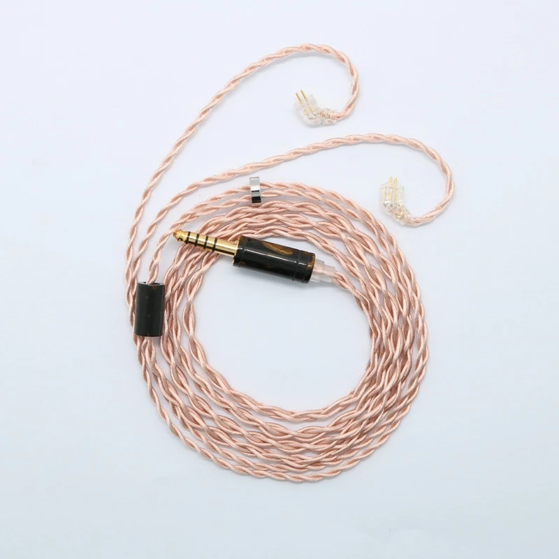 XINHS-Cable de actualización para auriculares MOONDROP CCA DUNU TRN, 4 núcleos 6N OCC Mix 6NOFC Harphone LINE, Hardware de resina MMCX de 0,78mm, 2 pines