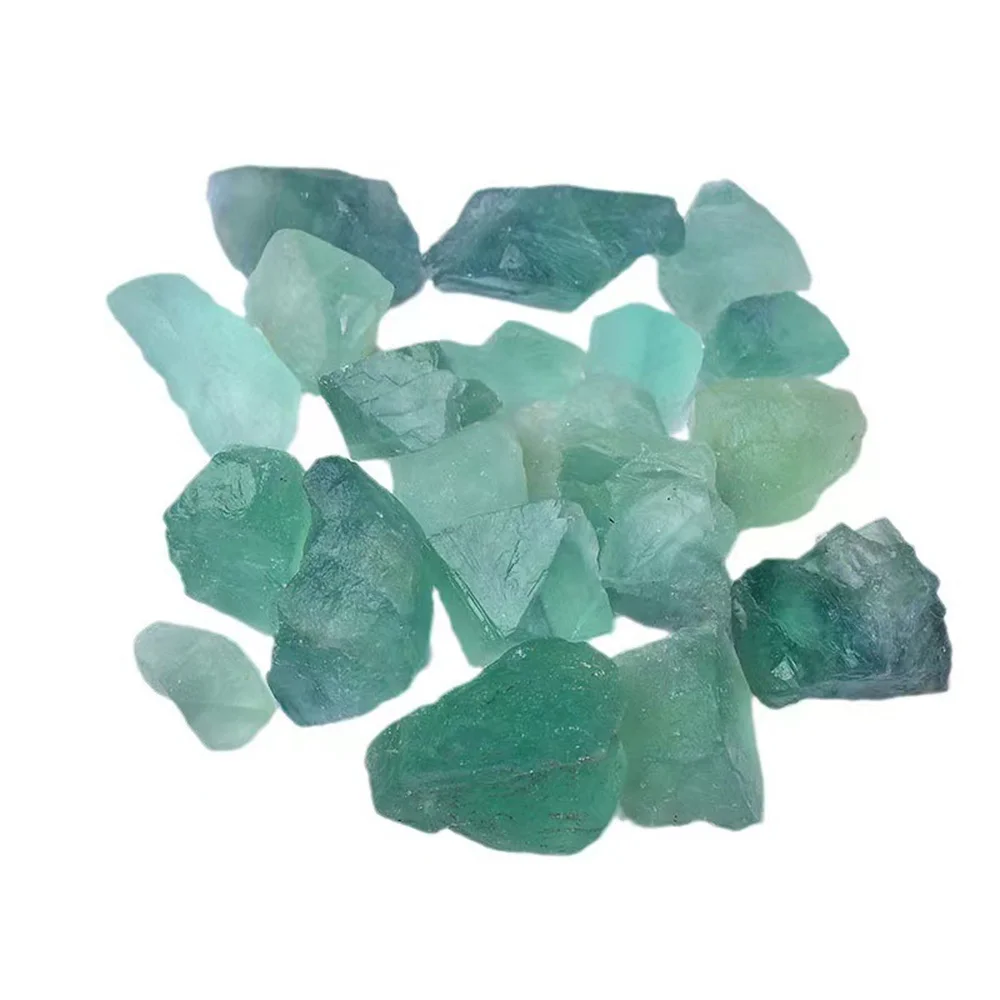 

Natural Green Fluorite Raw Stone Fish Tank Flower Pot Decoration Stone Crystal Raw Stone Aromatherapy Diffuser Stone