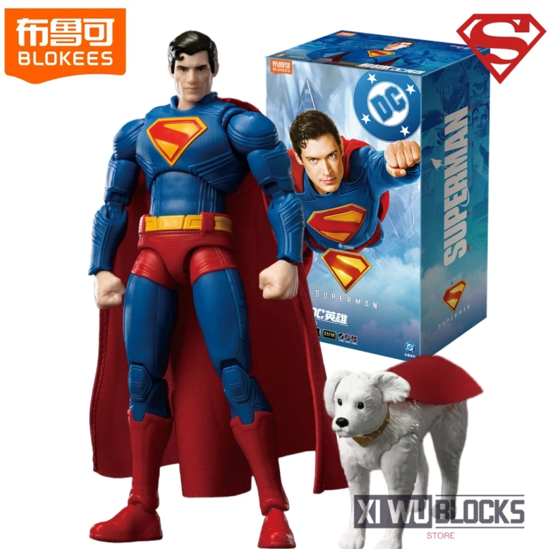 

BLOKEES Building Block Man DC Hero Superman Beyond Version Splicing Movable Toy Model Ornaments Desktop Collection Gift