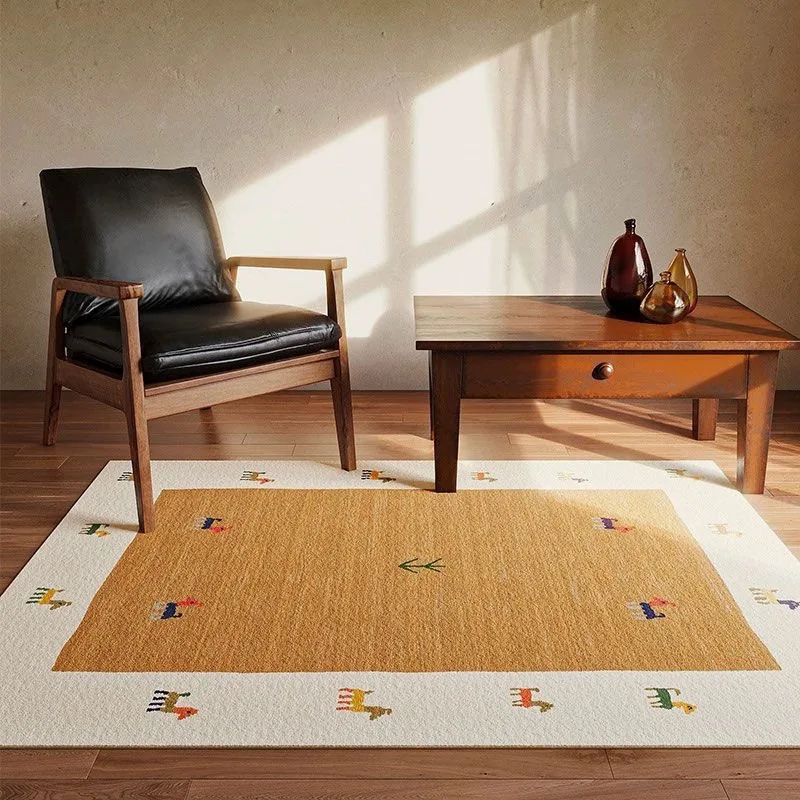 Living Room Rug Soft Comfortable Loop Pile Floor Mat  Stain Resistant Carpet Large Size Modern Ethnic Carpets Home Decor Rugs
