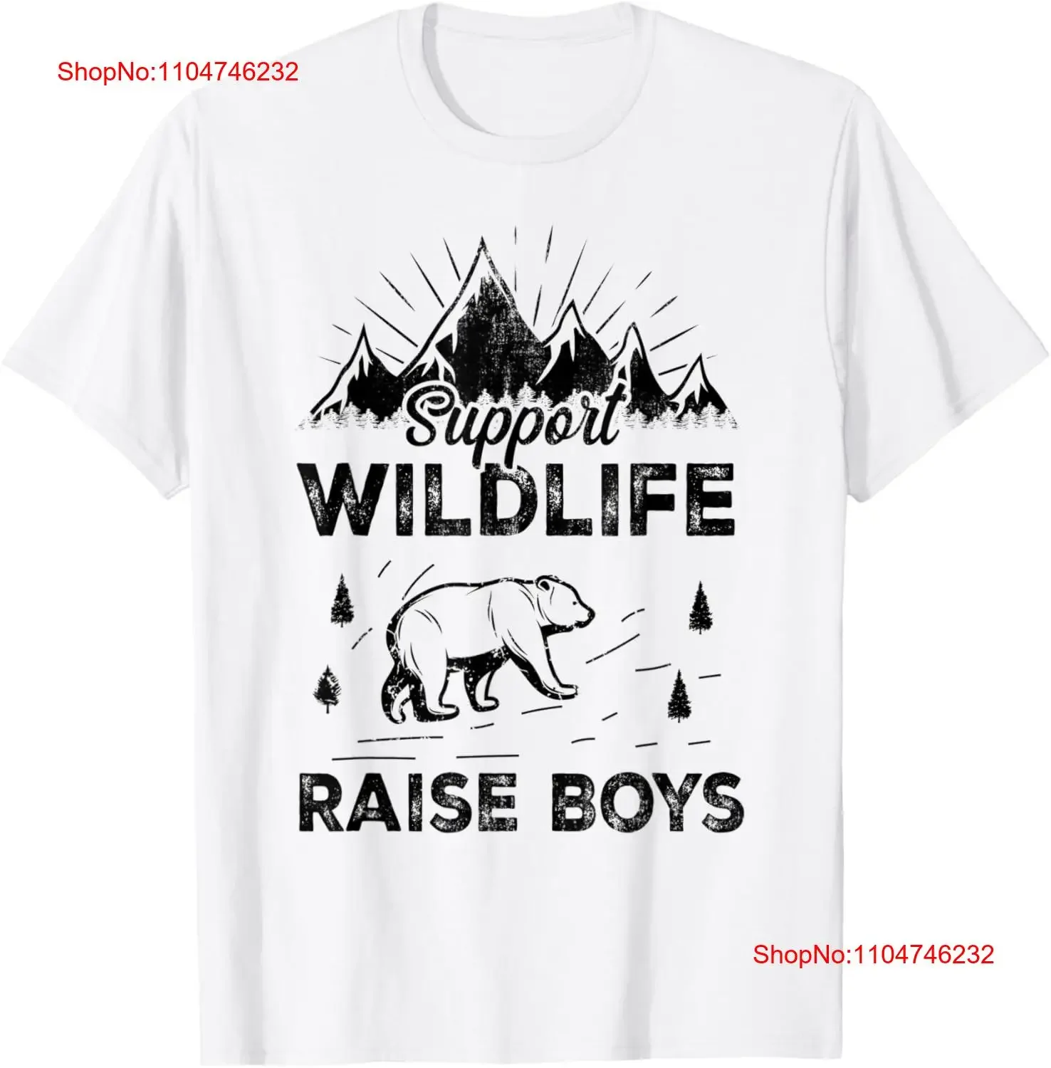 

Support Wildlife Raise Boys Funny Mom Mama Mothers Day T Shirt vintage Washed Stretched designer clothes Breathable Casual