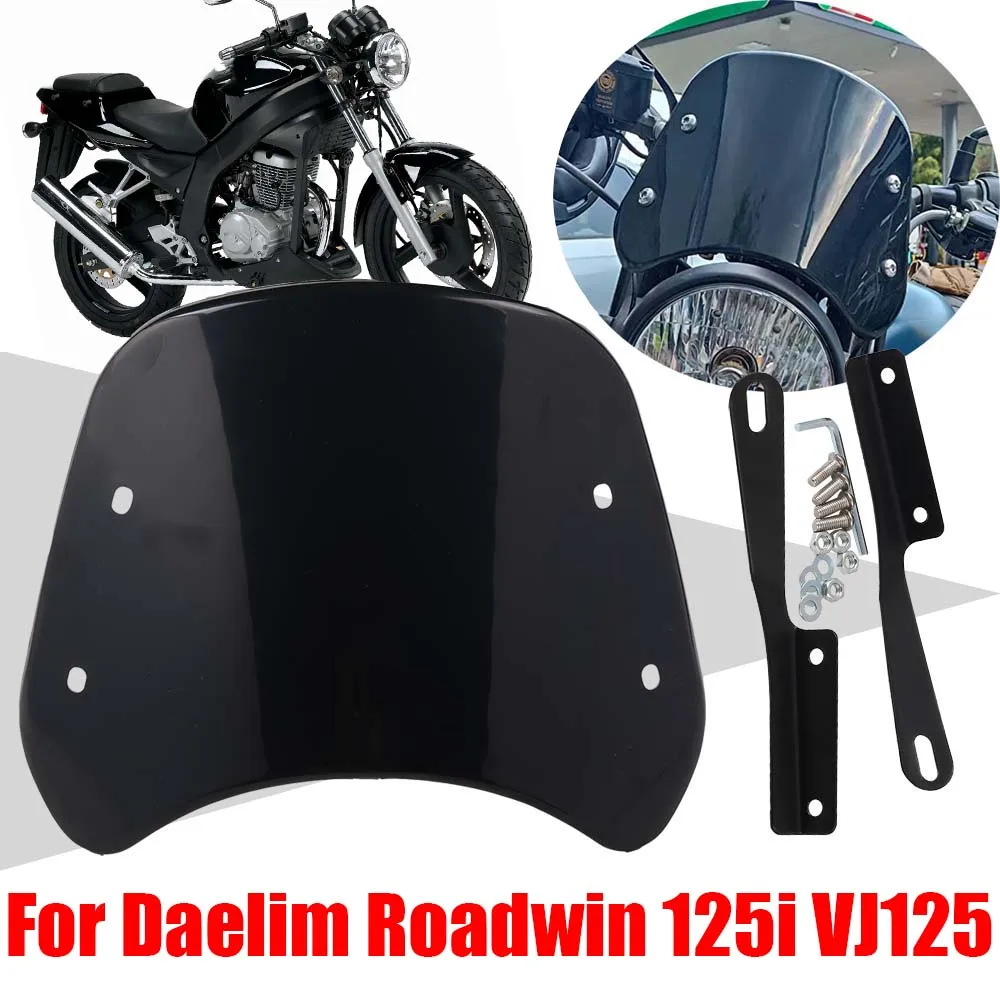 For Daelim Roadwin 125i 125 Fi VJ125 VJ 125 Motorcycle Accessories Retro Windscreen Windshield Wind Screen Deflector Cover Guard