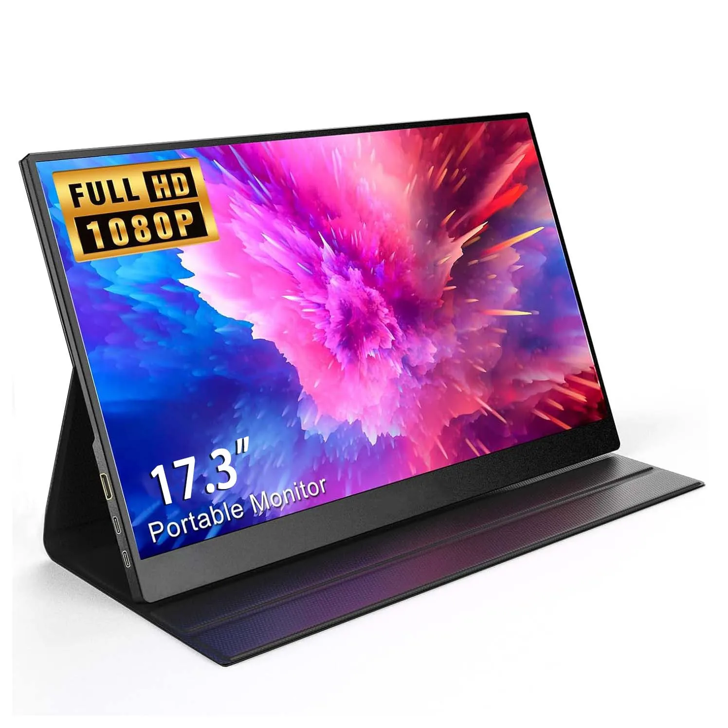 

Портативный монитор 17,3 FHD 1080P с портом USB mini-HDMI Внешний дисплей IPS-экран для ноутбука Mac PC Xbox PS Switch x PS4/5