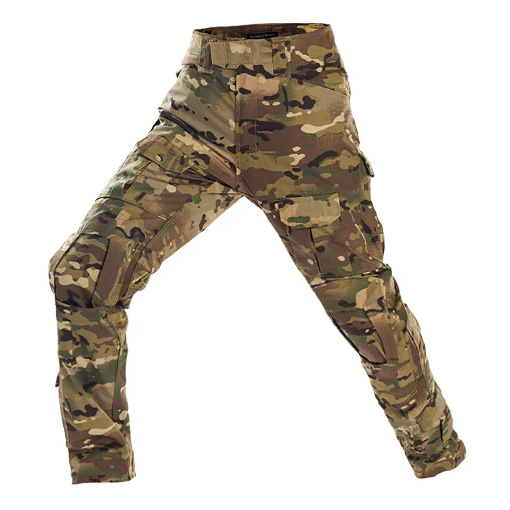 

2025 men's military style G2 tactical, camouflage outdoor, knee pads wear-resistant multi-pocket camouflage pants