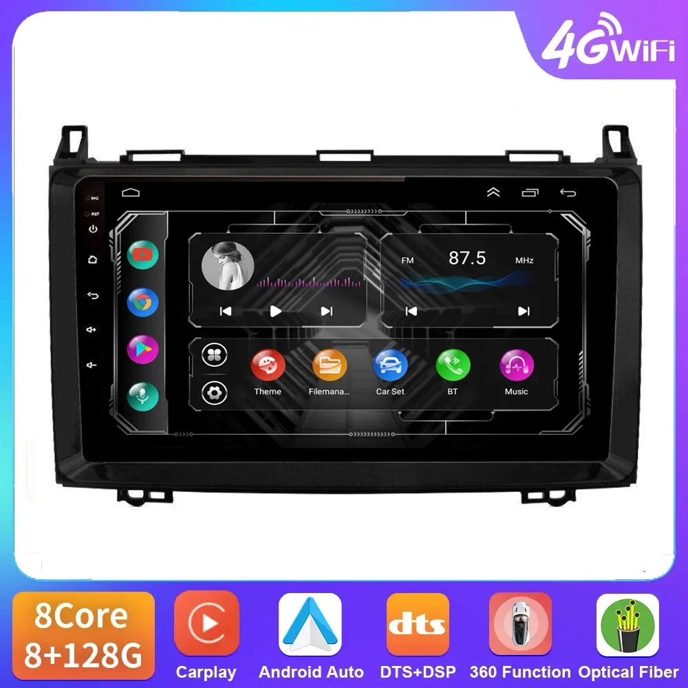 

2 Din Android 13 Car Radio for Mercedes Benz B Class Viano Vito B200 2005-2015 2016 Multimedia Video Player Screen Stereo FM DSP