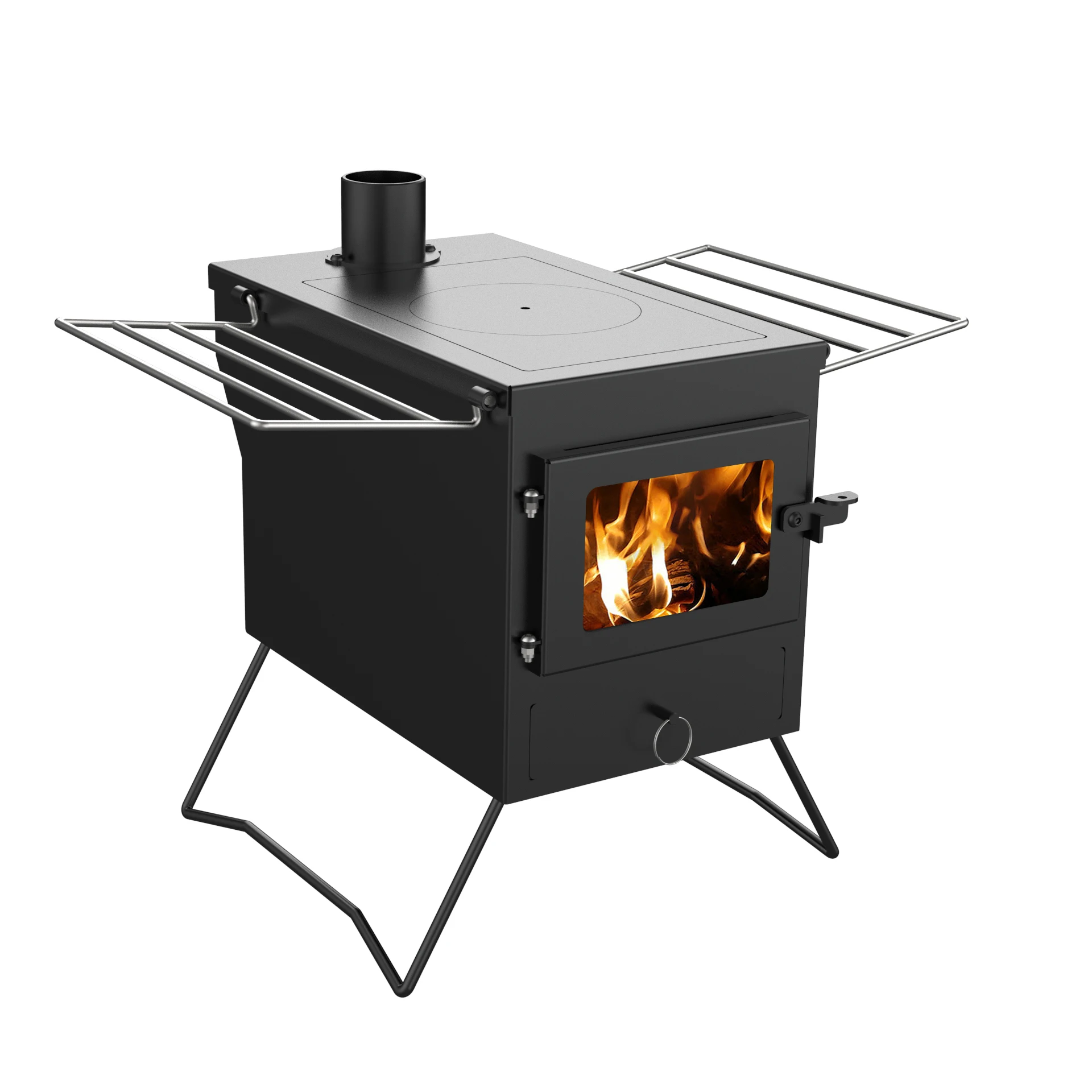 

Customize Outdoor Folding Tent Stove Portable Wood Burning Stove BBQ Camping Stove