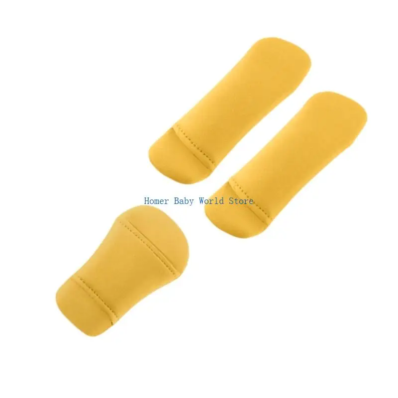 B2QD طقم مكون من 3 قطع من وسادات الكتف لمقعد السيارة وواقي المنشعب لعربات الأطفال وملحقات وسائد أمان الأطفال #2