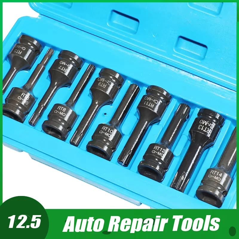 

Socket Wrench Metric 1/2 Inch 12.5mm Shank Drive Impact Socket Set hex socket long bit socket Air Allen Hex H5-19 Plum T30-90