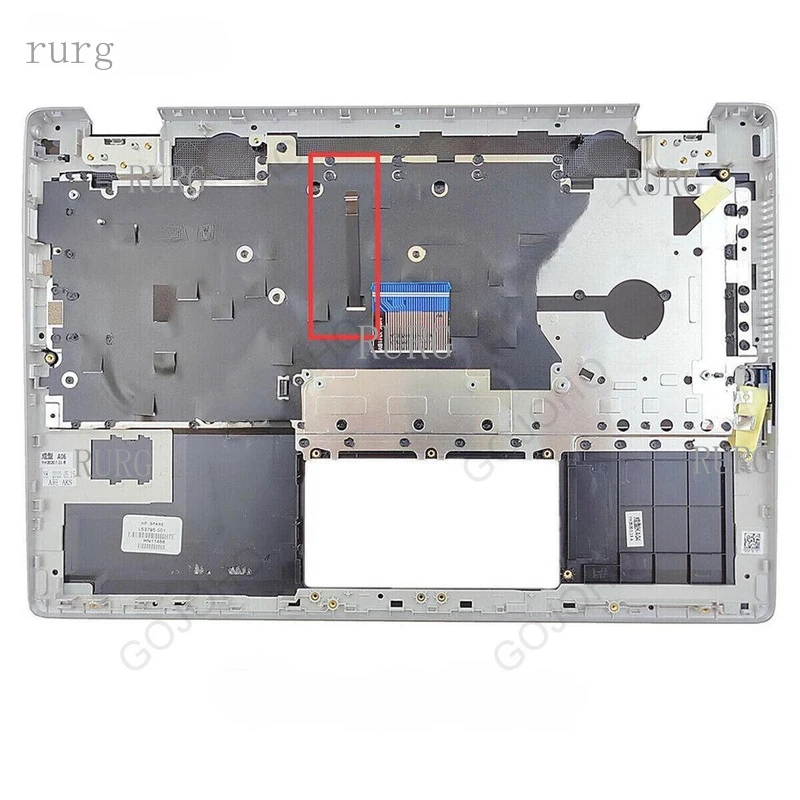 L+ L53795-001 For HP Pavilion X360 14-DH Palmrest w/ Keyboard Backlit Silver Edge