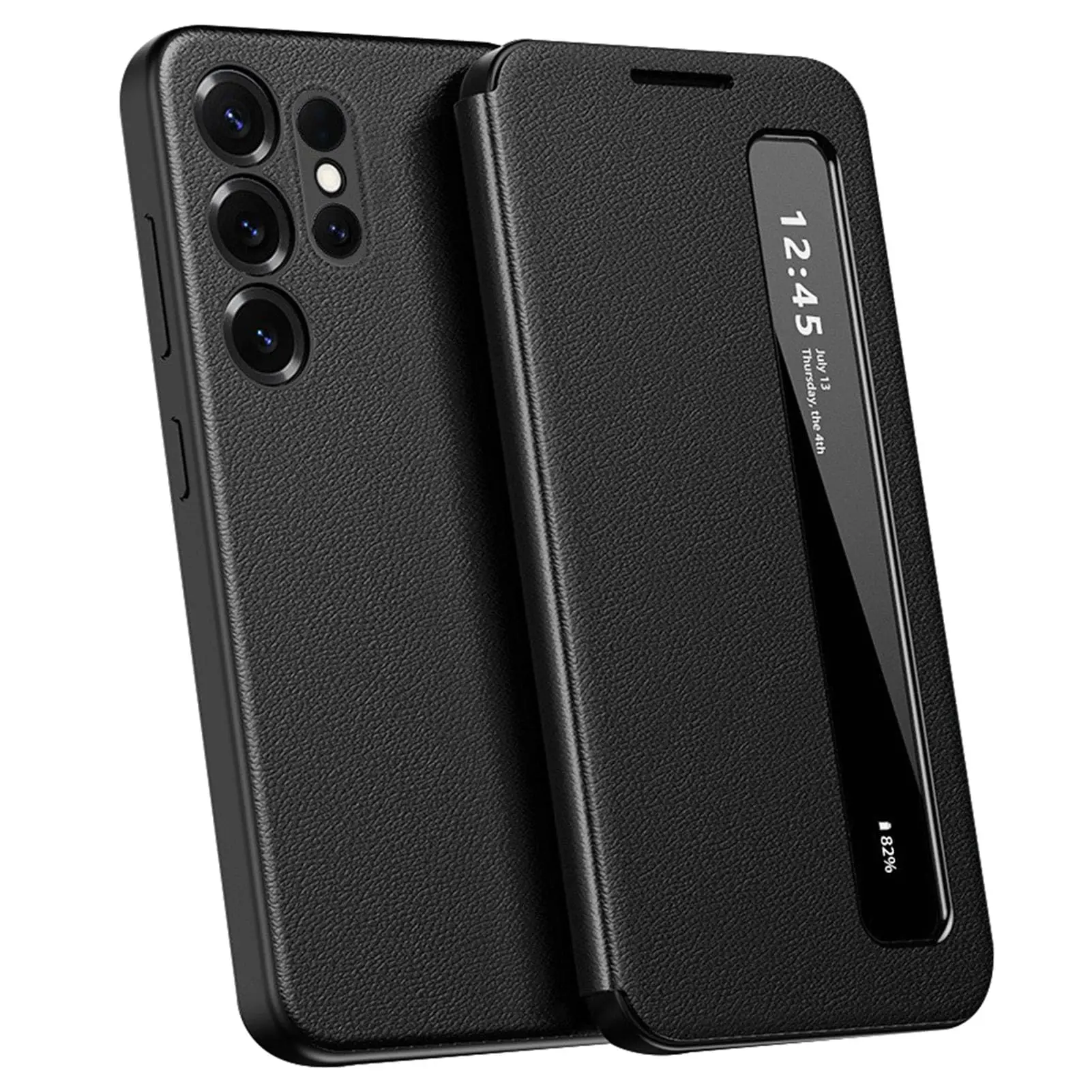 

For Samsung Galaxy S26 S26+ S26 Ultra Side View Flip Leather Case Smart Wake Camera Protection