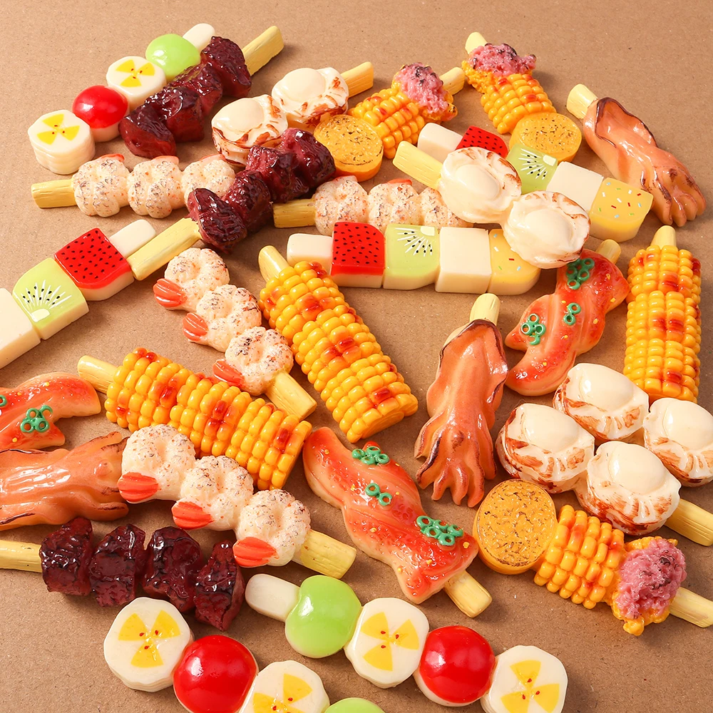 4 ชิ้นจำลองอาหารบาร์บีคิวชาร์ม - Embellishments For Scrapbooking บทวิจารณ์และราคา