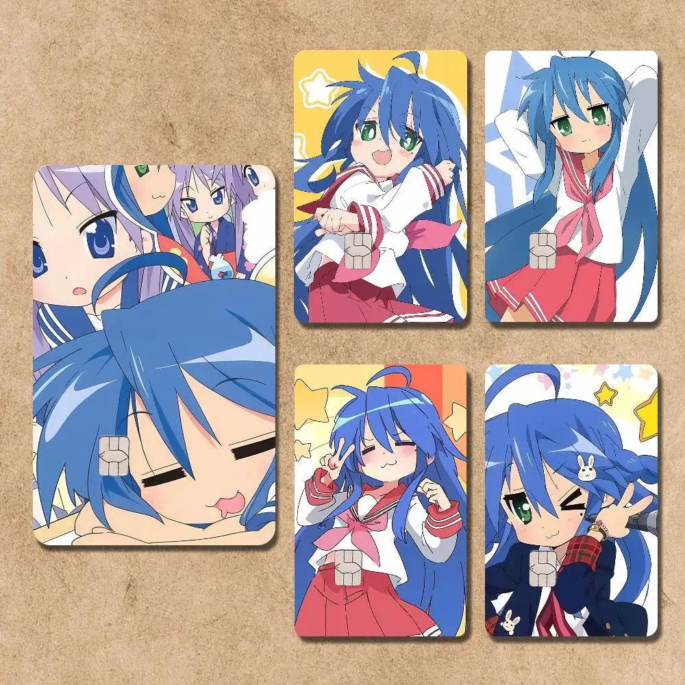 

K-Konata Izumi L-Lucky S-Star Credit Card Skin Party Stickers for Visa Bank Card Bus Metro Access Card Pvc Waterproof Decal Gift