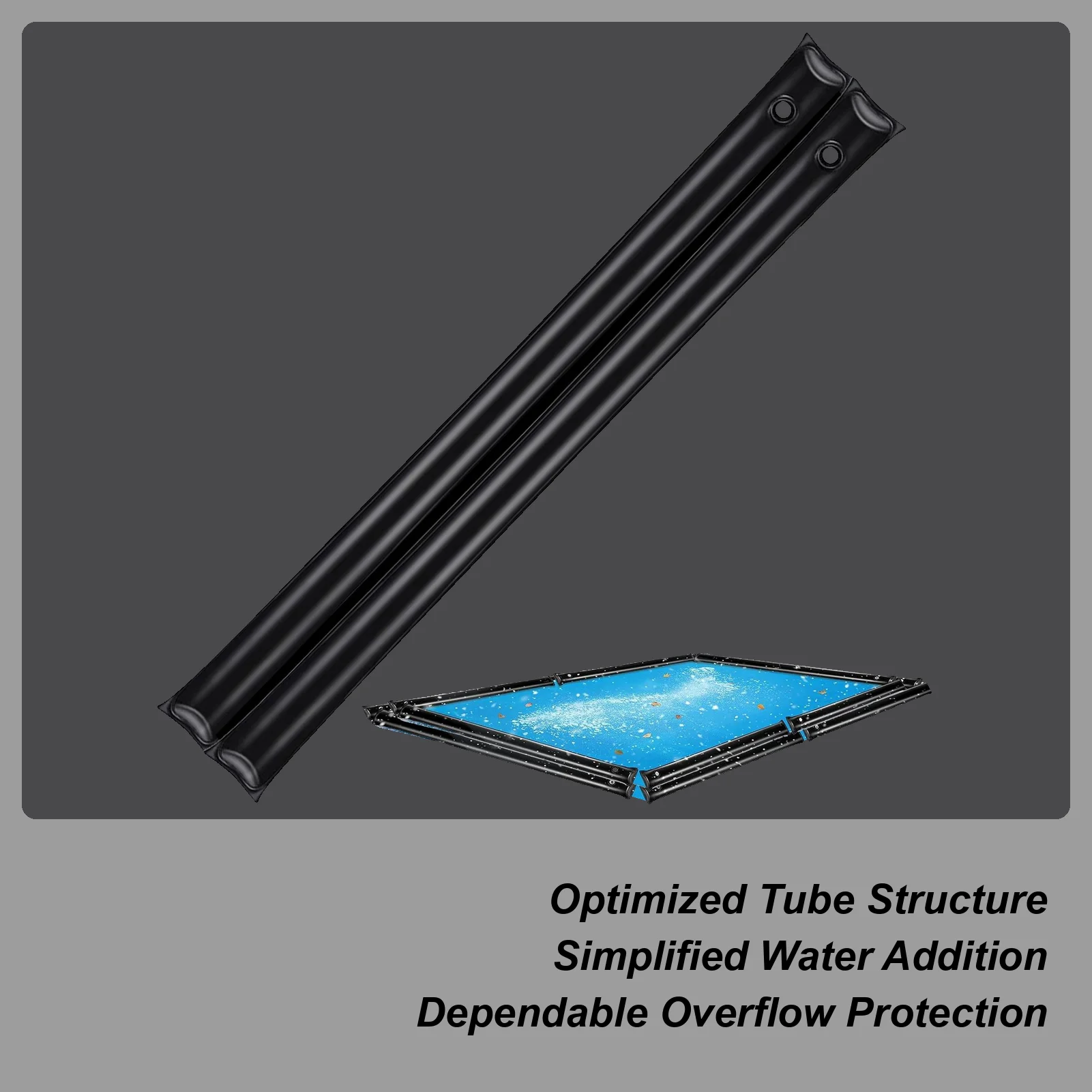 

Water Bags For Pool Cover Winter Pool Cover Water Tube Wide-Mouth Double-Row Accessories For Caretakers Vacation Home Owners