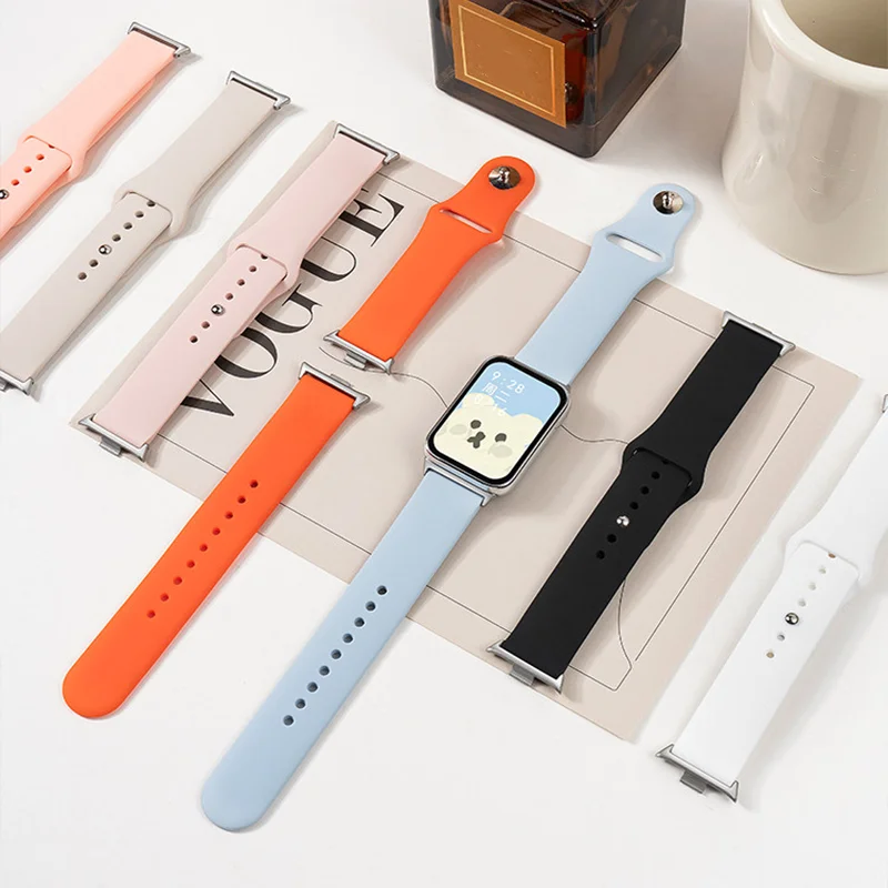 Silikonarmband für Xiaomi Miband 10 Pro/Mi Band 9 Pro/8Pro Sport wasserdichtes Armband für Redmi Watch 6 5 4 Ersatz-Armband.