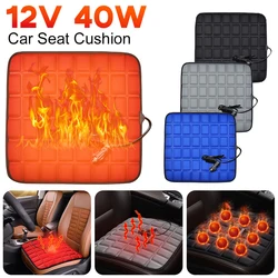 12V Heated Car Seat Covers Cigarette Lighter Heating Seat Cushion Front Rear Chair Cushion Pad Electric Heating Pad for Tesla