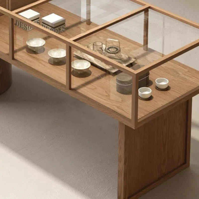 Creative Retro Reception Desks Fashion Glass Display Reception Desks Modern Office Furniture Sportello Di Ricevimento YS40CC