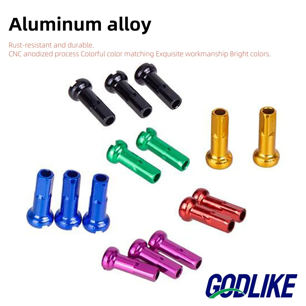 

32 шт. высокопрочные колпачки для спиц из алюминиевого сплава с ЧПУ, анодированные для 14G 14 мм, MTB, дорожный велосипед, красочные колпачки для колес